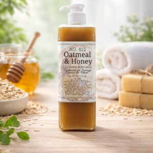 No. 198 Oatmeal & Honey Lathering Body Milk — restorative milk‑weight cleanser.