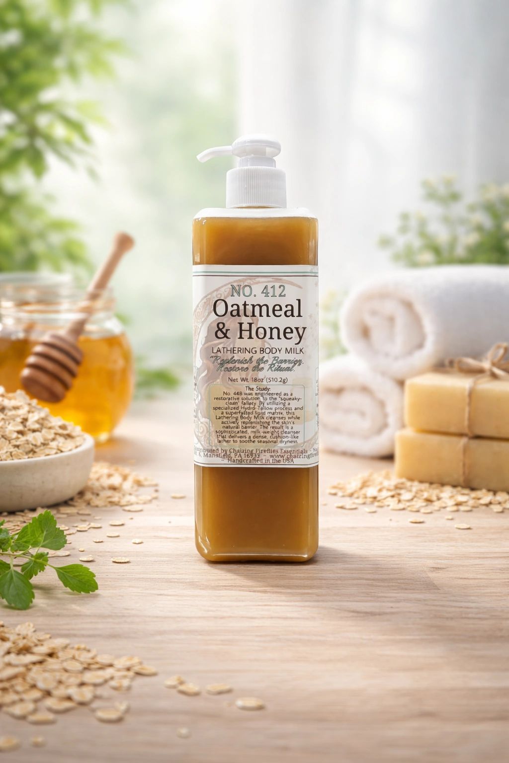 No. 198 | Oatmeal & Honey Lathering Body Milk No. 198 Oatmeal & Honey Lathering Body Milk — restorative milk‑weight cleanser.